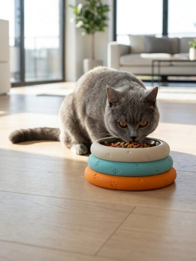 Donut Bowl –  Mama Kabı - Turuncu-Mavi-Krem